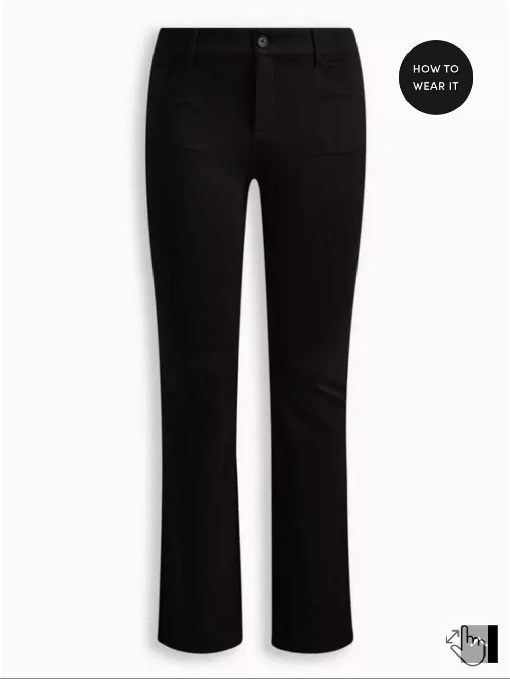 Torrid Bombshell Boot Studio Luxe Ponte High-Rise Pant Size 12T Black